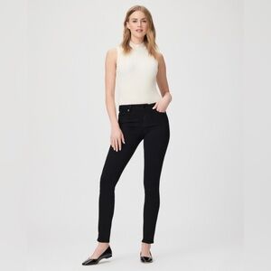 Paige Verdugo Ultra Skinny Jean in Black Shadow Women's US 24 $189